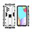 Silicone Matte Finish and Plastic Back Cover Case with Magnetic Stand for Samsung Galaxy A52 4G