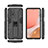 Silicone Matte Finish and Plastic Back Cover Case with Magnetic Stand for Samsung Galaxy A72 4G