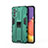 Silicone Matte Finish and Plastic Back Cover Case with Magnetic Stand for Samsung Galaxy A82 5G