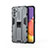 Silicone Matte Finish and Plastic Back Cover Case with Magnetic Stand for Samsung Galaxy M14 5G