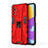 Silicone Matte Finish and Plastic Back Cover Case with Magnetic Stand for Samsung Galaxy M52 5G