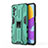 Silicone Matte Finish and Plastic Back Cover Case with Magnetic Stand for Samsung Galaxy M52 5G