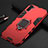 Silicone Matte Finish and Plastic Back Cover Case with Magnetic Stand for Samsung Galaxy Note 10