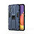 Silicone Matte Finish and Plastic Back Cover Case with Magnetic Stand for Samsung Galaxy Quantum2 5G