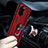 Silicone Matte Finish and Plastic Back Cover Case with Magnetic Stand for Samsung Galaxy S20 Plus