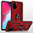 Silicone Matte Finish and Plastic Back Cover Case with Magnetic Stand for Samsung Galaxy S20 Plus