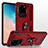 Silicone Matte Finish and Plastic Back Cover Case with Magnetic Stand for Samsung Galaxy S20 Ultra 5G