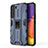 Silicone Matte Finish and Plastic Back Cover Case with Magnetic Stand for Samsung Galaxy S23 5G