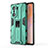 Silicone Matte Finish and Plastic Back Cover Case with Magnetic Stand KC1 for Huawei Honor 60 5G