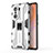 Silicone Matte Finish and Plastic Back Cover Case with Magnetic Stand KC1 for Huawei Honor 60 5G