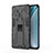 Silicone Matte Finish and Plastic Back Cover Case with Magnetic Stand KC1 for Huawei Honor Magic3 5G