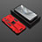 Silicone Matte Finish and Plastic Back Cover Case with Magnetic Stand KC1 for Huawei Honor V40 5G