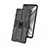 Silicone Matte Finish and Plastic Back Cover Case with Magnetic Stand KC1 for Huawei Honor V40 5G