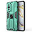 Silicone Matte Finish and Plastic Back Cover Case with Magnetic Stand KC1 for Huawei Nova 10 Pro