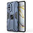 Silicone Matte Finish and Plastic Back Cover Case with Magnetic Stand KC1 for Huawei Nova 10 Pro