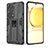 Silicone Matte Finish and Plastic Back Cover Case with Magnetic Stand KC1 for Huawei P50 Pro