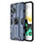 Silicone Matte Finish and Plastic Back Cover Case with Magnetic Stand KC1 for Huawei P60