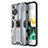 Silicone Matte Finish and Plastic Back Cover Case with Magnetic Stand KC1 for Huawei P60