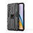 Silicone Matte Finish and Plastic Back Cover Case with Magnetic Stand KC1 for OnePlus Nord 2 5G