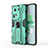 Silicone Matte Finish and Plastic Back Cover Case with Magnetic Stand KC1 for Oppo Reno11 5G