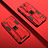 Silicone Matte Finish and Plastic Back Cover Case with Magnetic Stand KC1 for Realme C20 Red