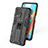 Silicone Matte Finish and Plastic Back Cover Case with Magnetic Stand KC1 for Realme Q3 5G