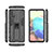 Silicone Matte Finish and Plastic Back Cover Case with Magnetic Stand KC1 for Samsung Galaxy A71 4G A715
