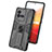 Silicone Matte Finish and Plastic Back Cover Case with Magnetic Stand KC1 for Vivo iQOO 10 5G