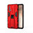 Silicone Matte Finish and Plastic Back Cover Case with Magnetic Stand KC1 for Vivo iQOO 7 India 5G Red