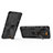 Silicone Matte Finish and Plastic Back Cover Case with Magnetic Stand KC1 for Vivo iQOO Neo5 5G