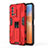 Silicone Matte Finish and Plastic Back Cover Case with Magnetic Stand KC1 for Vivo iQOO Z5 5G