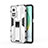 Silicone Matte Finish and Plastic Back Cover Case with Magnetic Stand KC1 for Xiaomi Mi 10T 5G