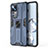 Silicone Matte Finish and Plastic Back Cover Case with Magnetic Stand KC1 for Xiaomi Mi 12T 5G