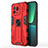 Silicone Matte Finish and Plastic Back Cover Case with Magnetic Stand KC1 for Xiaomi Mi 13 5G