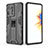 Silicone Matte Finish and Plastic Back Cover Case with Magnetic Stand KC1 for Xiaomi Mi Mix 4 5G