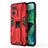 Silicone Matte Finish and Plastic Back Cover Case with Magnetic Stand KC1 for Xiaomi Redmi 10 5G