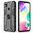 Silicone Matte Finish and Plastic Back Cover Case with Magnetic Stand KC1 for Xiaomi Redmi 9 Activ