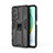 Silicone Matte Finish and Plastic Back Cover Case with Magnetic Stand KC1 for Xiaomi Redmi K30S 5G