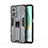 Silicone Matte Finish and Plastic Back Cover Case with Magnetic Stand KC1 for Xiaomi Redmi K30S 5G