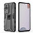 Silicone Matte Finish and Plastic Back Cover Case with Magnetic Stand KC1 for Xiaomi Redmi K50 5G