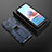 Silicone Matte Finish and Plastic Back Cover Case with Magnetic Stand KC1 for Xiaomi Redmi Note 10 4G