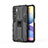 Silicone Matte Finish and Plastic Back Cover Case with Magnetic Stand KC1 for Xiaomi Redmi Note 10 5G