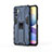 Silicone Matte Finish and Plastic Back Cover Case with Magnetic Stand KC1 for Xiaomi Redmi Note 10 5G