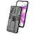 Silicone Matte Finish and Plastic Back Cover Case with Magnetic Stand KC1 for Xiaomi Redmi Note 12S