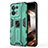 Silicone Matte Finish and Plastic Back Cover Case with Magnetic Stand KC1 for Xiaomi Redmi Note 13 5G