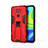 Silicone Matte Finish and Plastic Back Cover Case with Magnetic Stand KC1 for Xiaomi Redmi Note 9