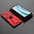 Silicone Matte Finish and Plastic Back Cover Case with Magnetic Stand KC2 for Huawei Honor Magic3 5G