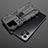 Silicone Matte Finish and Plastic Back Cover Case with Magnetic Stand KC2 for Huawei Honor X30i