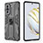 Silicone Matte Finish and Plastic Back Cover Case with Magnetic Stand KC2 for Huawei Nova 10