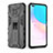 Silicone Matte Finish and Plastic Back Cover Case with Magnetic Stand KC2 for Huawei Nova 8i